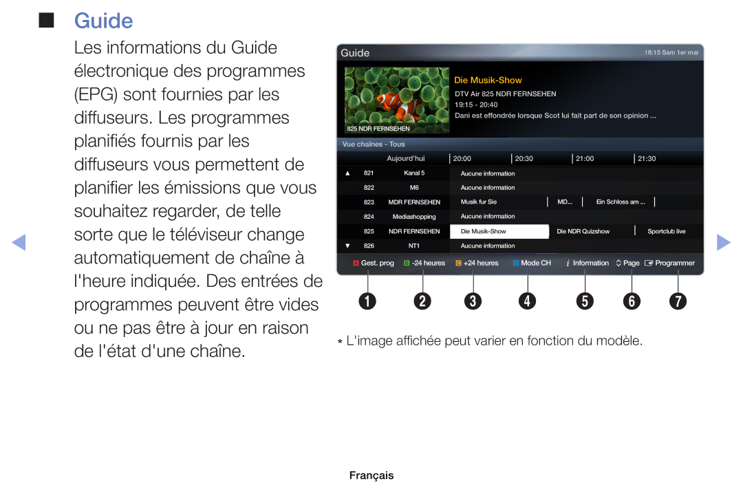 Samsung UE32EH6030WXZF manual Guide, Sorte que le téléviseur change, Automatiquement de chaîne à, De létat dune chaîne 