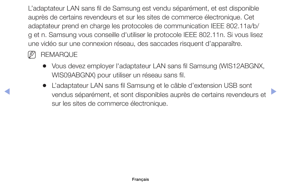 Samsung UE32EH6030WXZF, UE32EH4003WXZF, UE39EH5003WXZF manual ’extension USB sont, Sur les sites de commerce électronique 