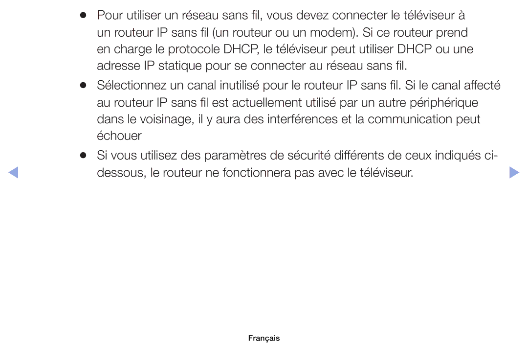 Samsung UE32EH4003WXZF, UE39EH5003WXZF manual Adresse IP statique pour se connecter au réseau sans fil, Affecté, Échouer 