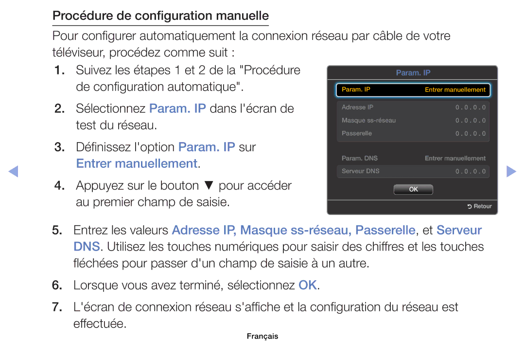 Samsung UE32EH4003WXZF, UE39EH5003WXZF, UE40EH6030WXZF, UE46EH6030WXZF De configuration automatique, Entrer manuellement 