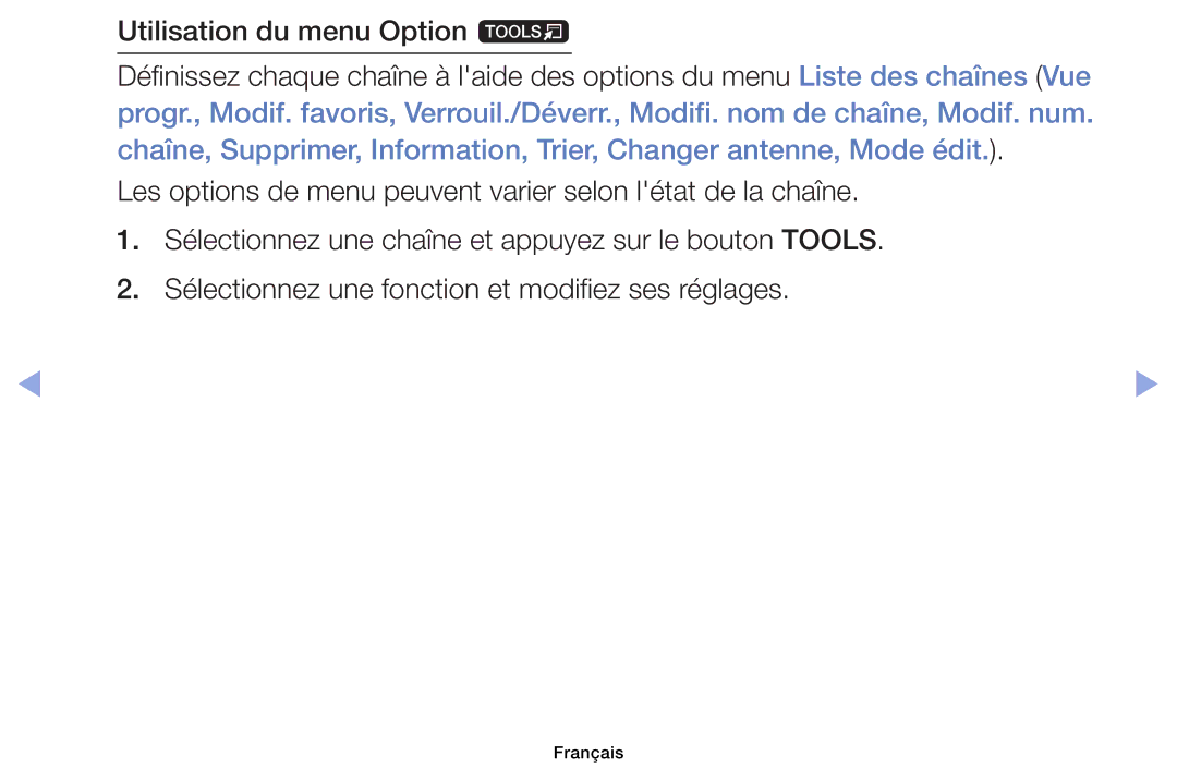 Samsung UE46EH6030WXZF, UE32EH4003WXZF, UE39EH5003WXZF, UE40EH6030WXZF, UE32EH6030WXZF manual Français 