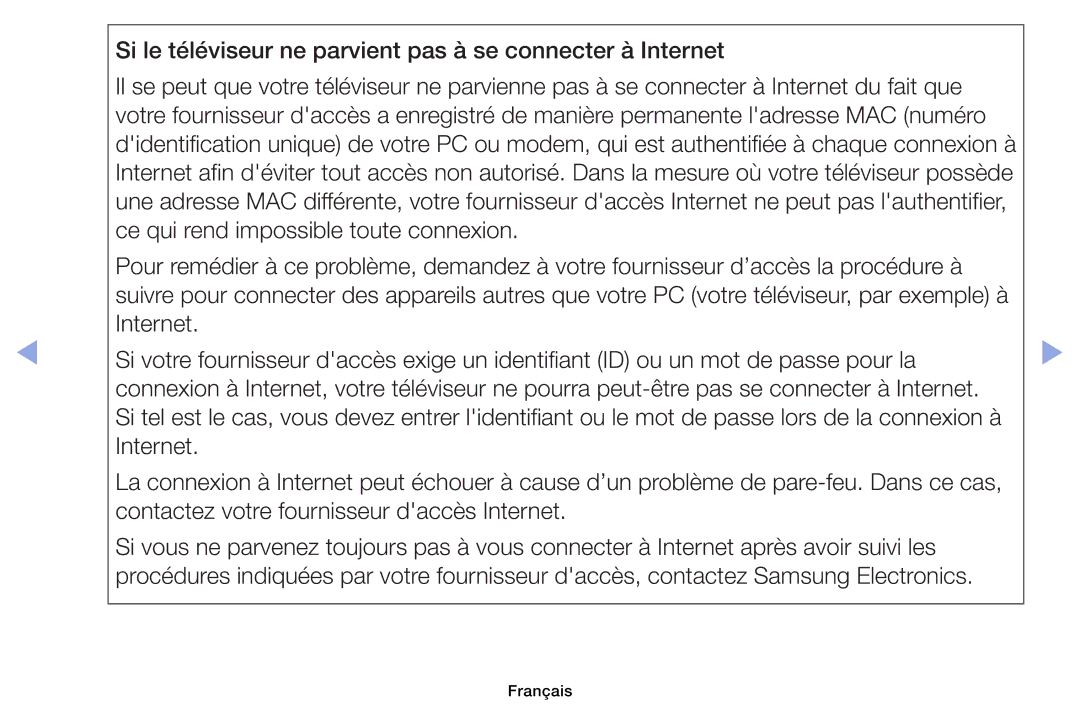 Samsung UE39EH5003WXZF, UE32EH4003WXZF, UE40EH6030WXZF, UE46EH6030WXZF, UE32EH6030WXZF manual Français 