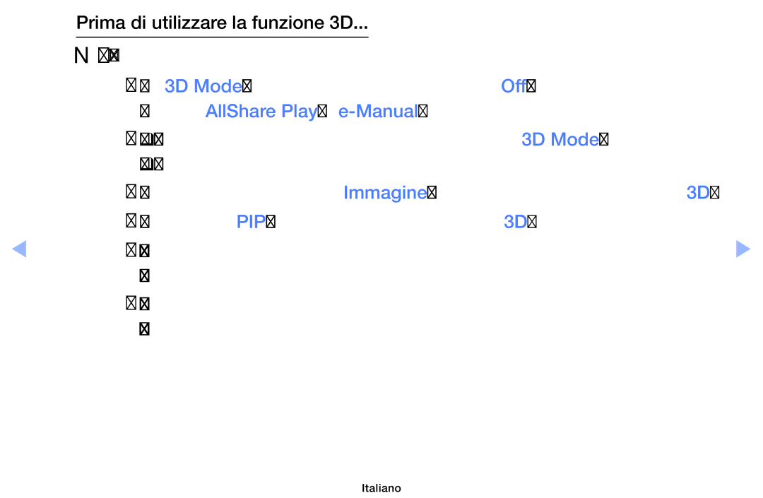 Samsung UE26EH4000WXZT, UE32EH5000WXXH, UE32EH5000WXZT, UE32EH4000WXZT, UE19ES4000WXZT manual Funzioni AllShare Play o e-Manual 