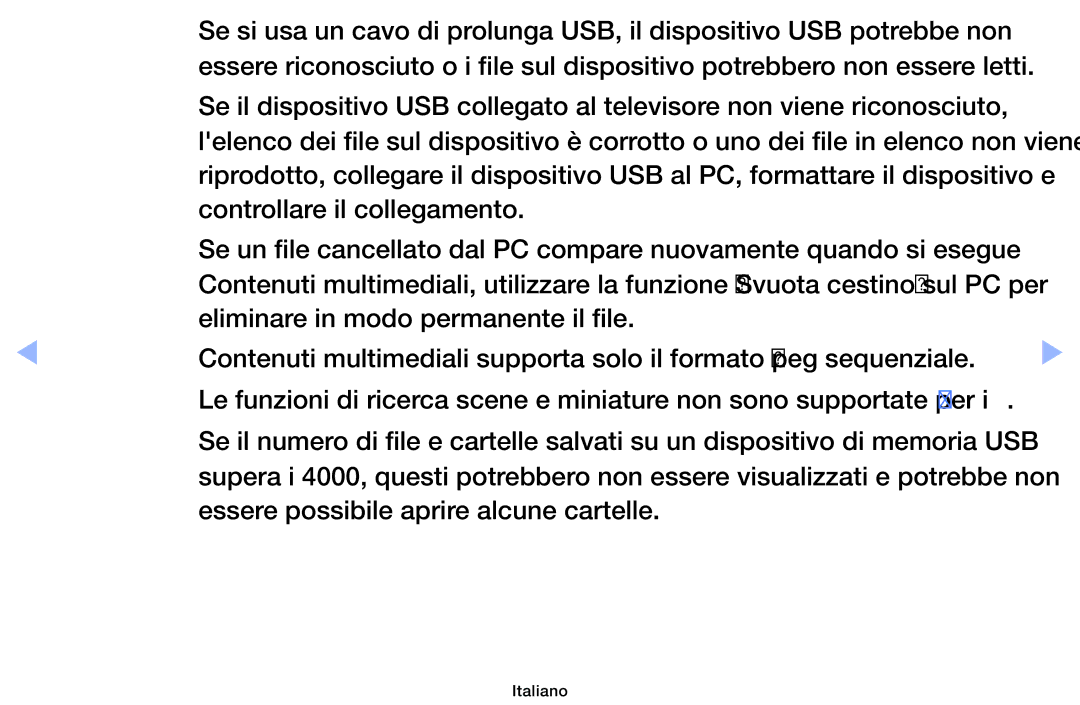 Samsung UE19ES4000WXZT, UE32EH5000WXXH, UE32EH5000WXZT, UE32EH4000WXZT Non viene, Essere possibile aprire alcune cartelle 