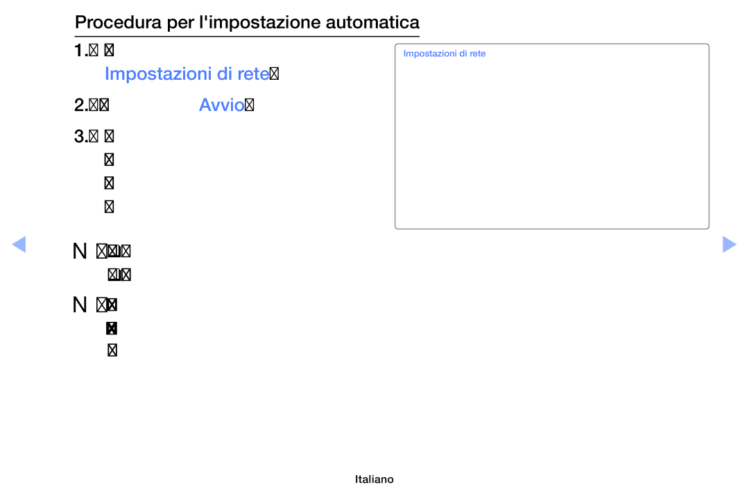 Samsung UE46EH5000WXZT Procedura per limpostazione automatica, Il paragrafo Procedura per limpostazione manuale 