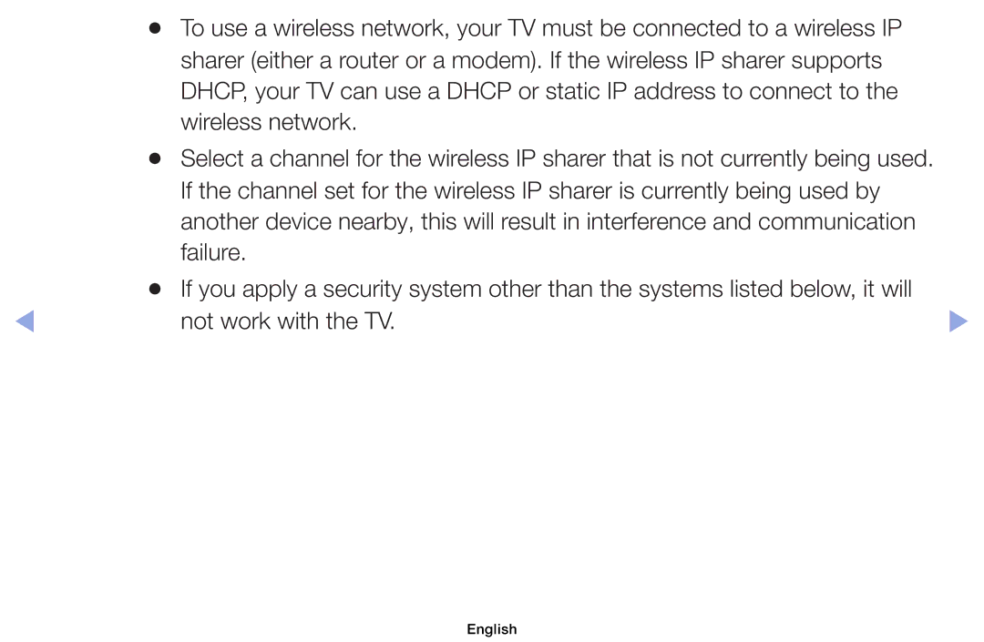 Samsung UE26EH4000WXBT, UE32EH5000WXXN, UE22ES5000WXZG, UE46EH5000WXXN, UE40EH5000WXXH manual Failure, Not work with the TV 