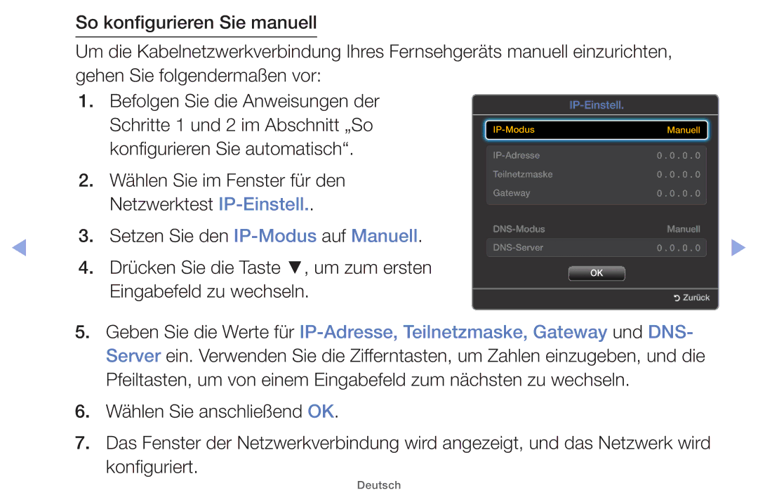 Samsung UE22ES5000WXXN Schritte 1 und 2 im Abschnitt „So, Konfigurieren Sie automatisch, Wählen Sie im Fenster für den 