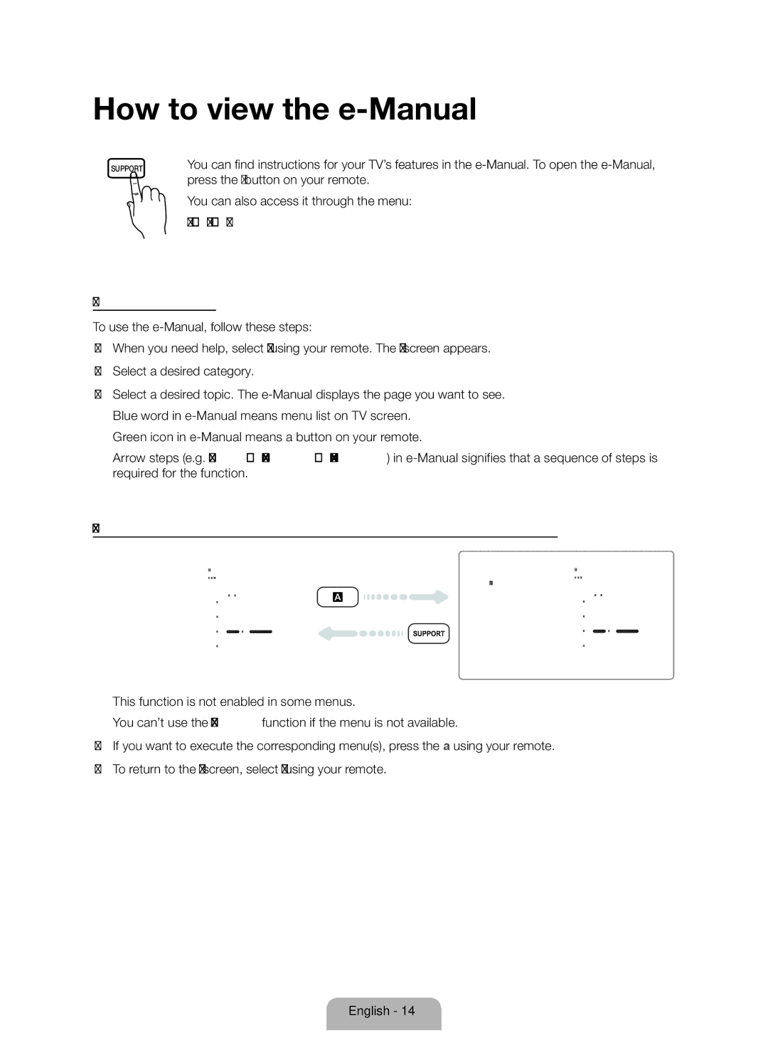 Samsung UE37ES5500WXZF, UE32ES5500WXZF, UE40ES5500WXZF manual How to view the e-Manual 