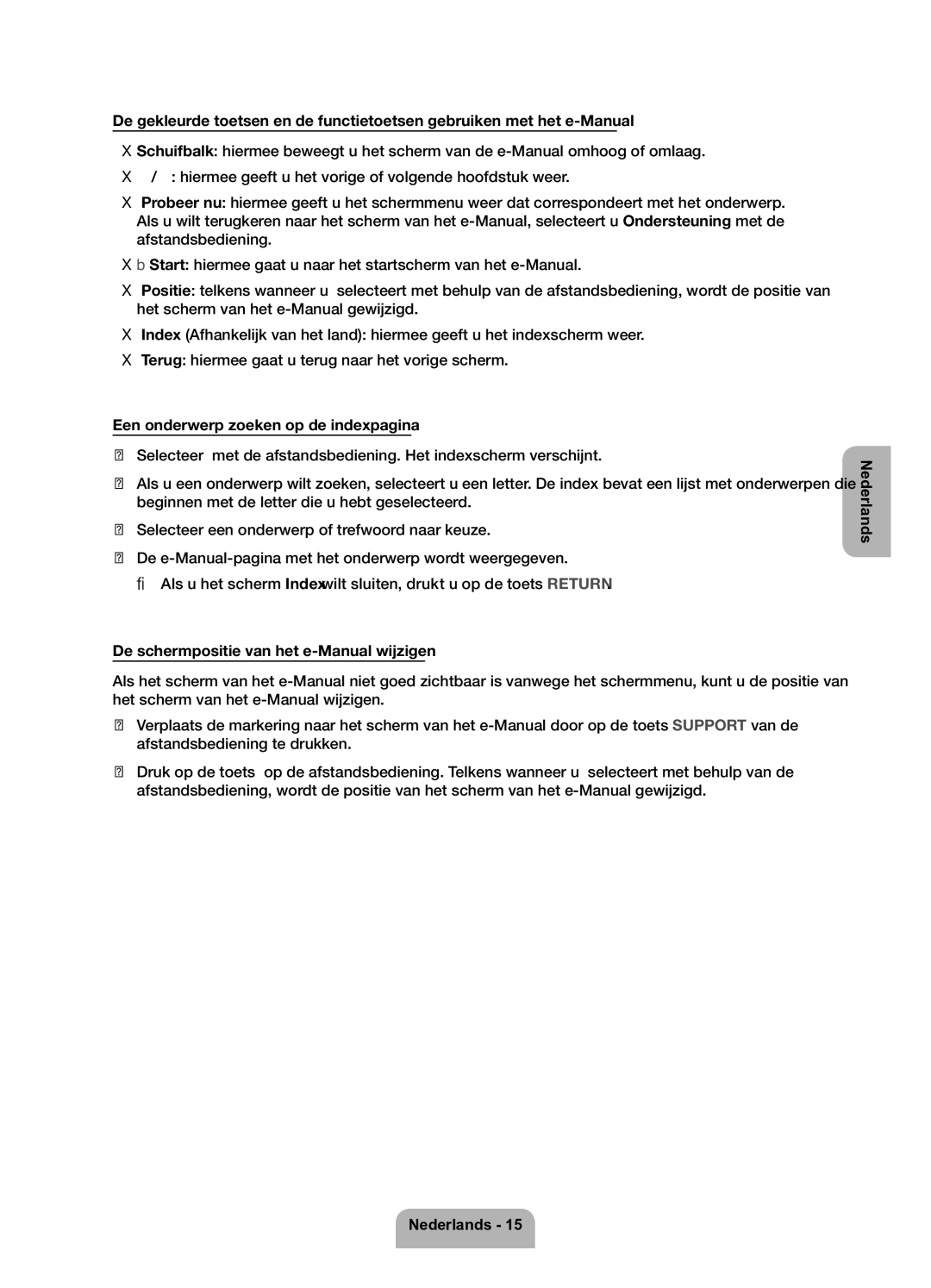 Samsung UE32ES5700SXZF, UE40ES5700SXZF, UE46ES5700SXZF manual Nederlands 