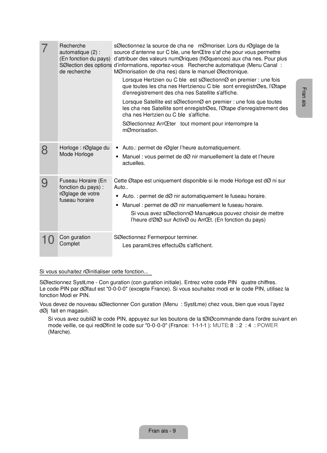 Samsung UE40ES6570SXZF manual En fonction du pays, Sélection des options, Denregistrement des chaînes Satellite saffiche 