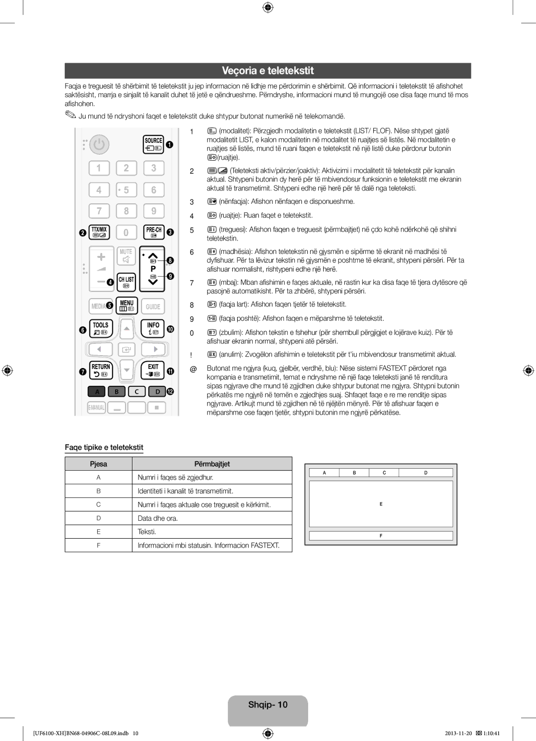 Samsung UE60F6100AWXXC, UE32F6100AWXXH, UE40F6100AWXXH, UE40F6100AWXXC manual Veçoria e teletekstit, Faqe tipike e teletekstit 