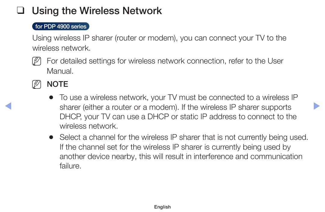 Samsung UE40F6100AWXZG, UE32F6100AWXXH, UE55F6100AWXZG, UE40F6100AWXXH, UE22F5000AWXXH manual Using the Wireless Network 