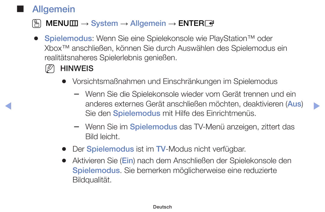 Samsung UE40F6170SSXTK, UE32F6100AWXXH, UE55F6100AWXZG, UE40F6100AWXXH manual OO MENUm → System → Allgemein → Entere 