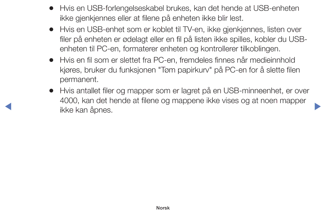 Samsung UE48H5005AKXXE, UE32H5005AKXXE, UE32J4005AKXXE, UE28J4105AKXXE, UE24H4004AWXXE, UE32J5105AKXXE manual Ikke kan åpnes 