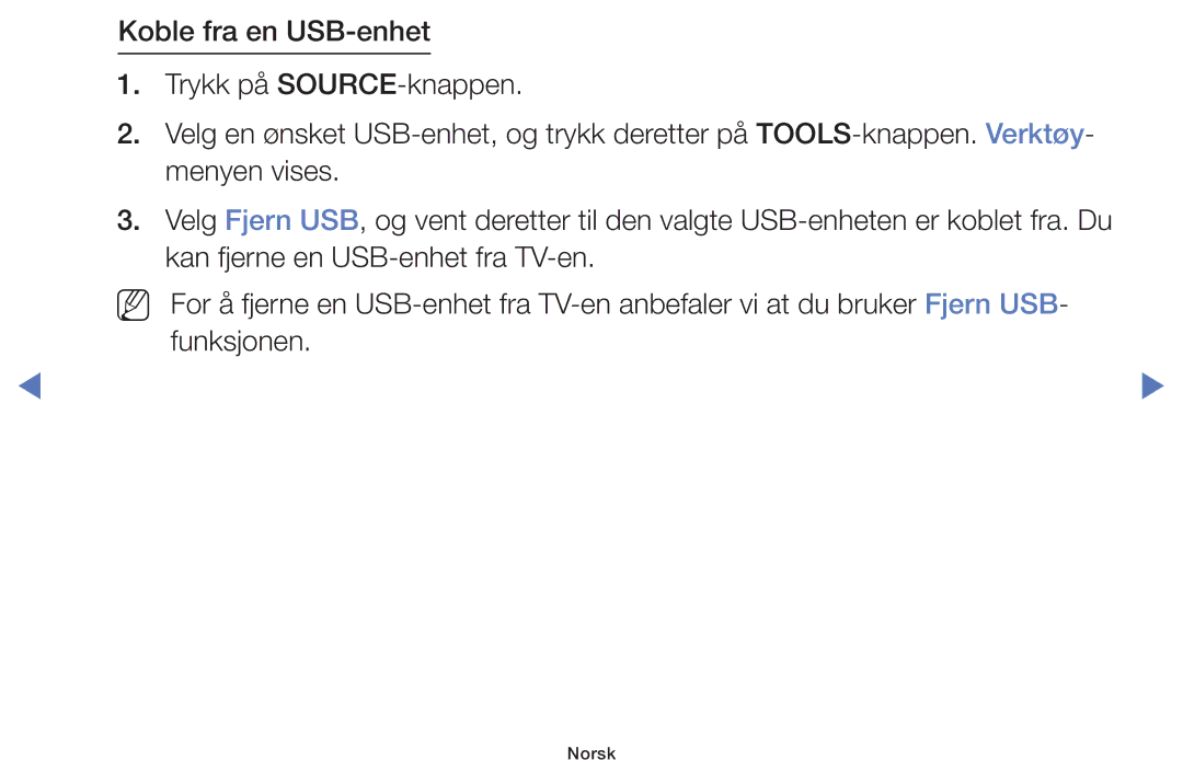 Samsung UE48H5004AKXXE, UE32H5005AKXXE, UE32J4005AKXXE, UE28J4105AKXXE, UE24H4004AWXXE, UE32J5105AKXXE, UE50J5105AKXXE Norsk 