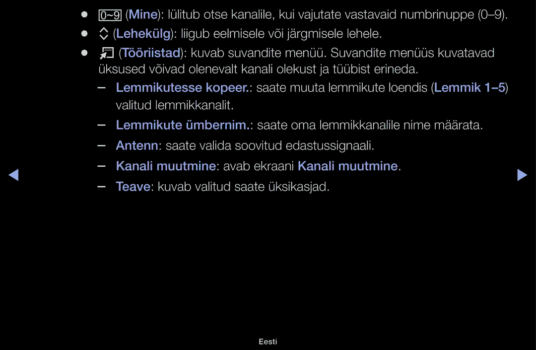 Samsung UE22H5000AWXBT, UE32H5030AWXXH, UE50J5100AWXBT, UE40H4200AWXXH manual Kanali muutmine avab ekraani Kanali muutmine 