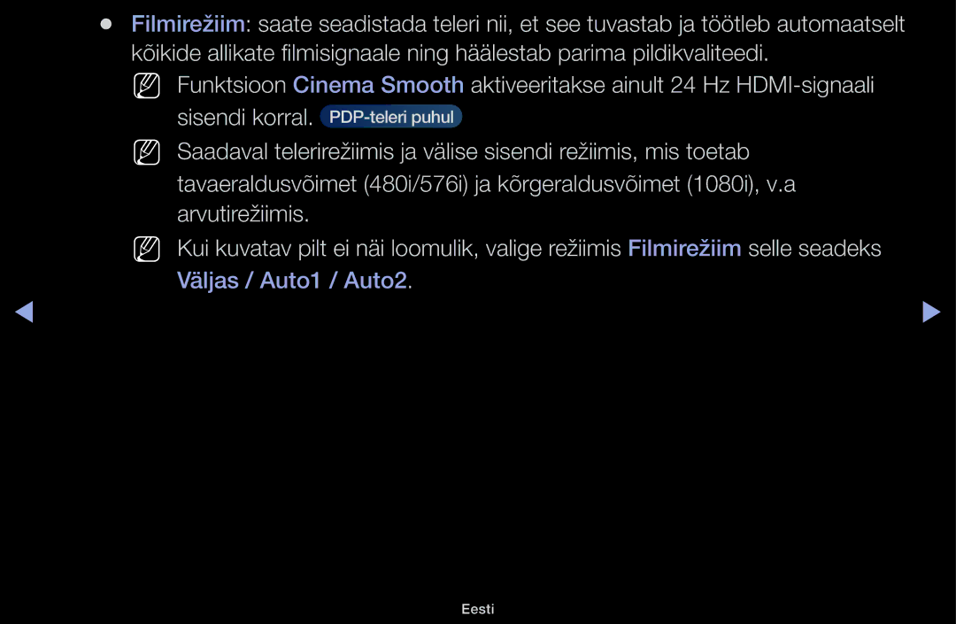 Samsung UE28H4000AWXBT manual Sisendi korral, Tavaeraldusvõimet 480i/576i ja kõrgeraldusvõimet 1080i, v.a, Arvutirežiimis 