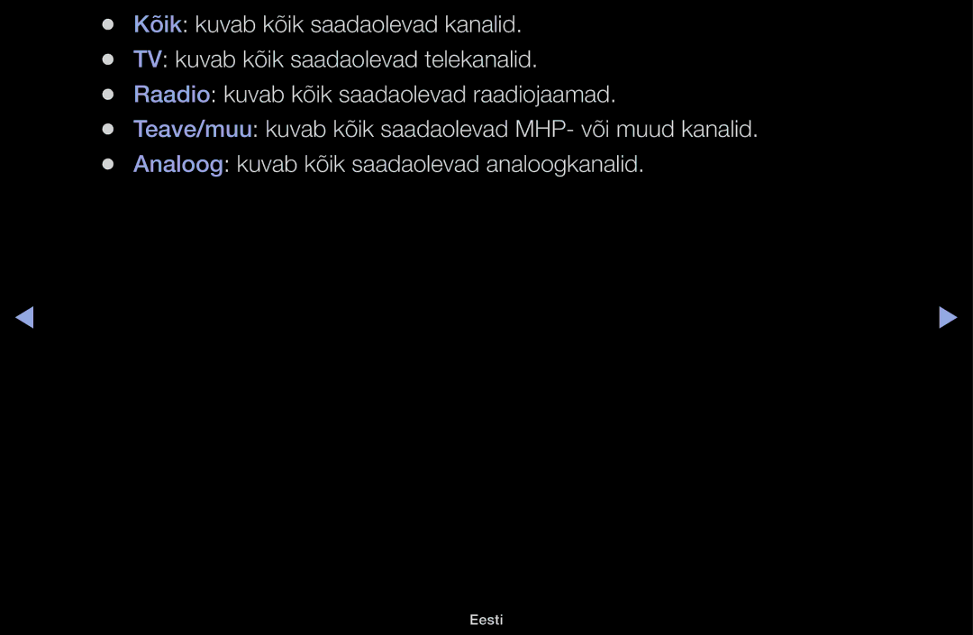 Samsung UE48J5100AWXBT, UE32H5030AWXXH, UE50J5100AWXBT, UE40H4200AWXXH, UE40H5030AWXXH, UE48H5030AWXXH, UE32H4000AWXBT Eesti 