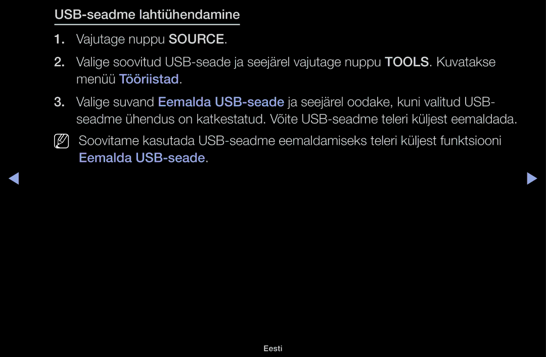 Samsung UE32H5000AWXBT, UE32H5030AWXXH, UE50J5100AWXBT, UE40H4200AWXXH, UE40H5030AWXXH, UE48H5030AWXXH, UE32H4000AWXBT Eesti 