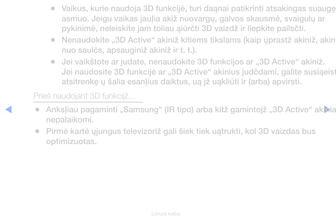 Samsung UE48H5030AWXXH, UE32H5030AWXXH, UE50J5100AWXBT, UE40H4200AWXXH, UE40H5030AWXXH, UE32H4000AWXBT manual Lietuvių kalba 