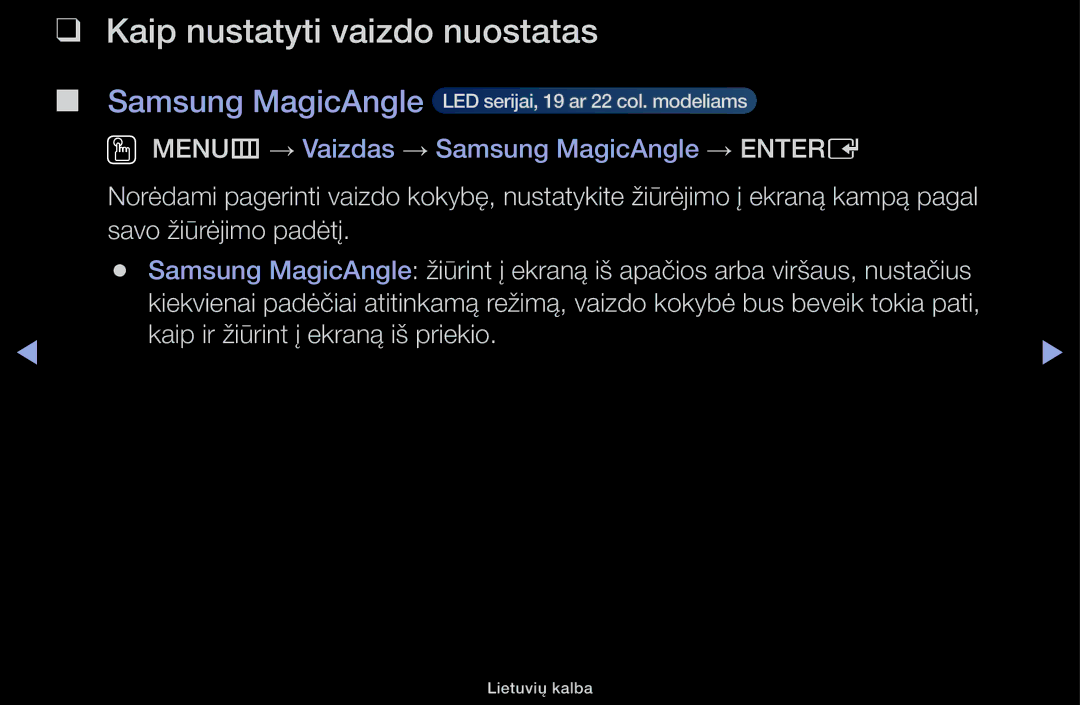 Samsung UE40H5000AKXBT, UE32H5030AWXXH, UE50J5100AWXBT, UE40H4200AWXXH, UE40H5030AWXXH manual Kaip nustatyti vaizdo nuostatas 