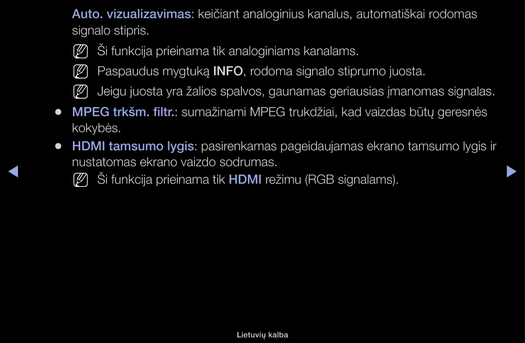 Samsung UE48H5000AWXBT, UE32H5030AWXXH, UE50J5100AWXBT, UE40H4200AWXXH, UE40H5030AWXXH, UE48H5030AWXXH manual Lietuvių kalba 