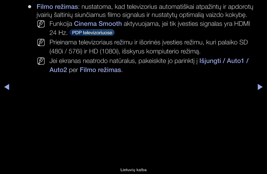 Samsung UE28H4000AWXBT, UE32H5030AWXXH, UE50J5100AWXBT, UE40H4200AWXXH, UE40H5030AWXXH, UE48H5030AWXXH Auto2 per Filmo režimas 