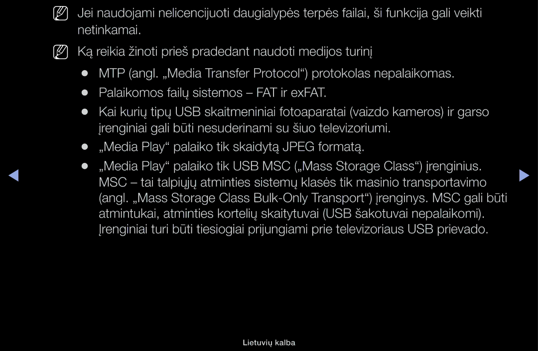 Samsung UE40H5000AWXBT, UE32H5030AWXXH, UE50J5100AWXBT, UE40H4200AWXXH, UE40H5030AWXXH, UE48H5030AWXXH manual Lietuvių kalba 