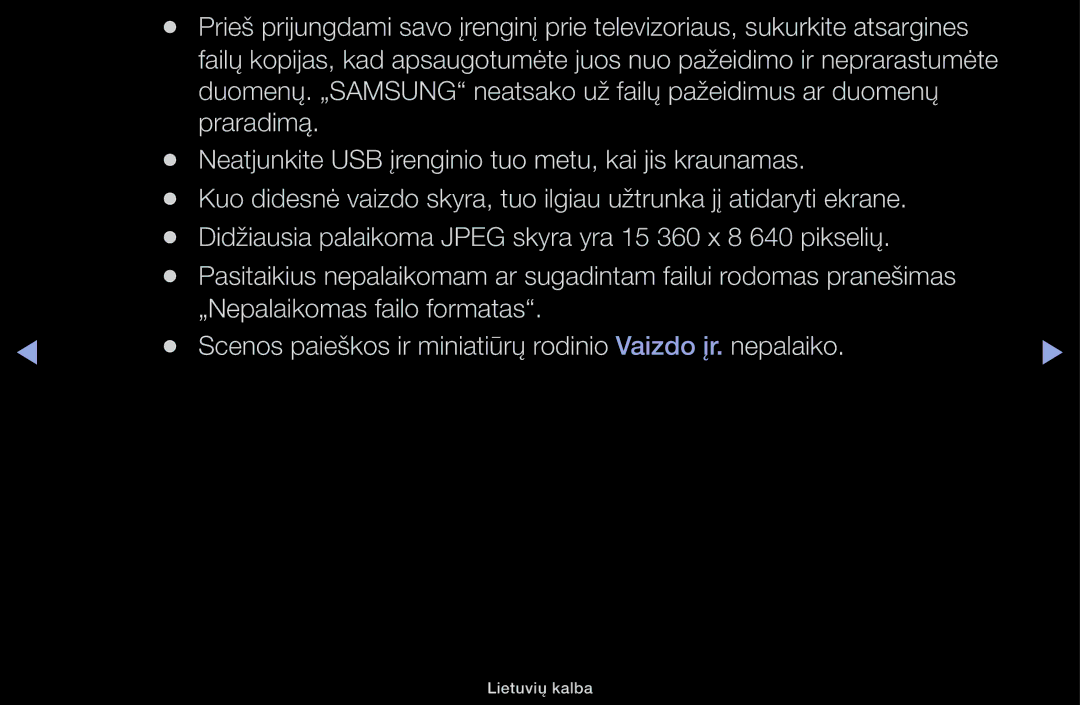 Samsung UE48J5100AWXBT, UE32H5030AWXXH, UE50J5100AWXBT, UE40H4200AWXXH, UE40H5030AWXXH, UE48H5030AWXXH manual Lietuvių kalba 