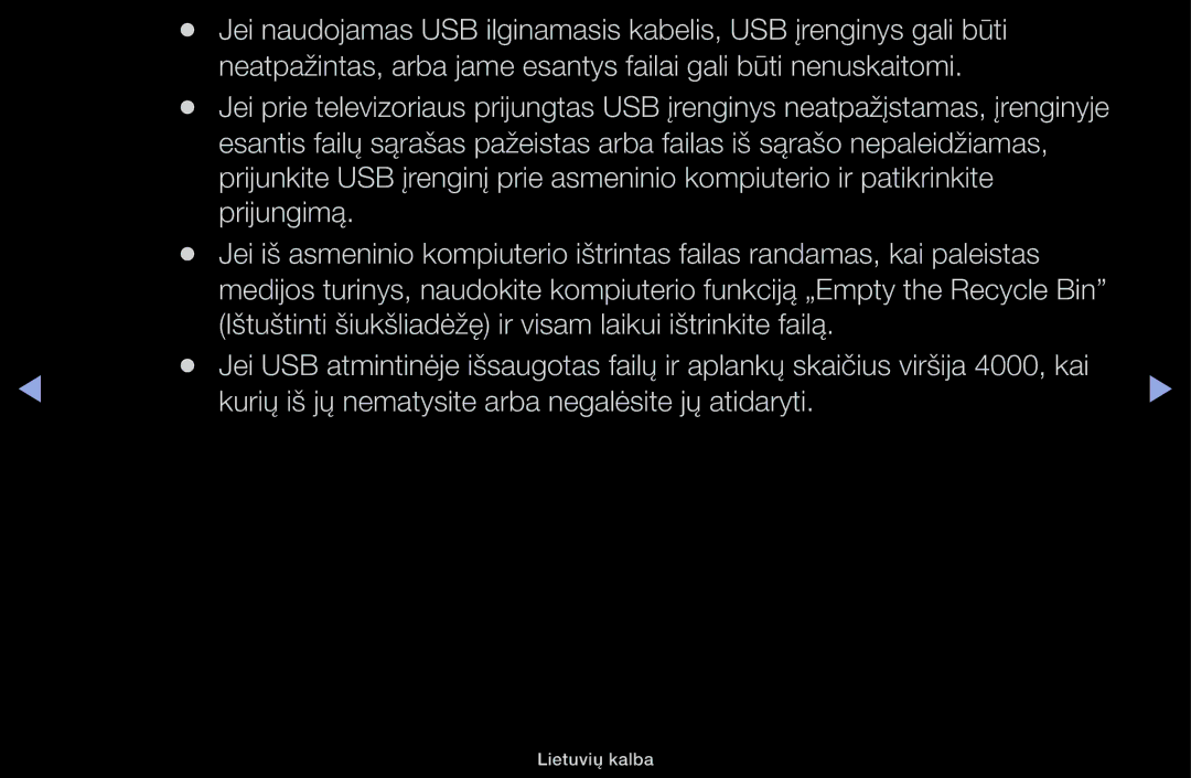 Samsung UE28H4000AWXBT, UE32H5030AWXXH, UE50J5100AWXBT manual Ištuštinti šiukšliadėžę ir visam laikui ištrinkite failą 