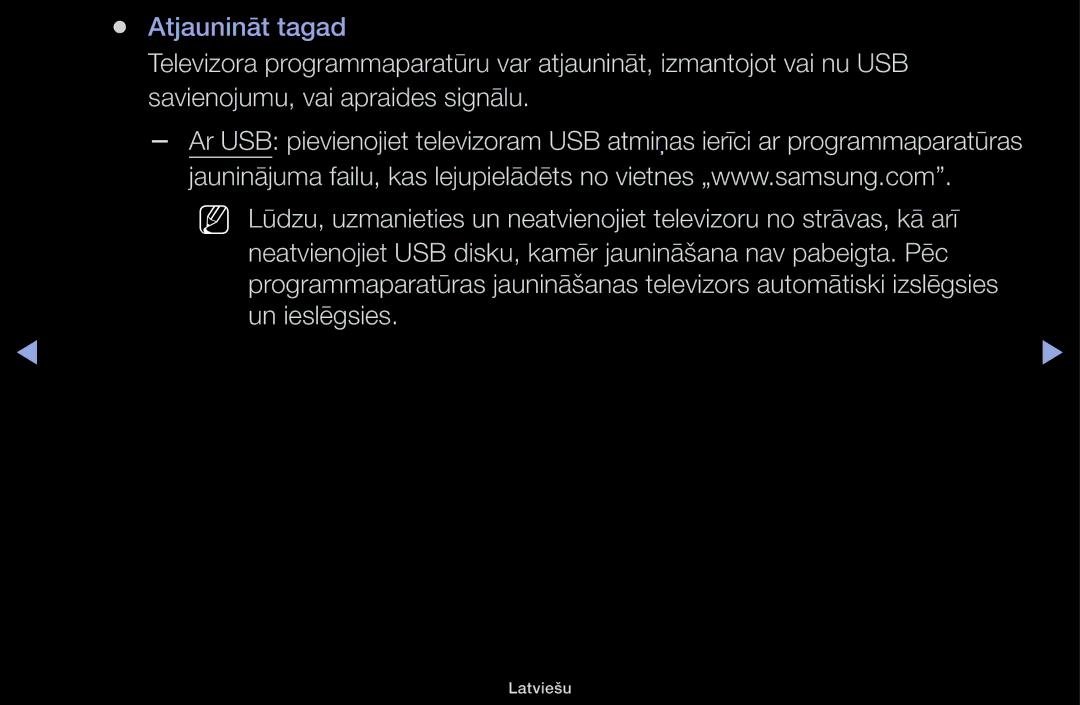 Samsung UE40H5000AKXBT, UE32H5030AWXXH, UE50J5100AWXBT, UE40H4200AWXXH, UE40H5030AWXXH, UE48H5030AWXXH manual Atjaunināt tagad 