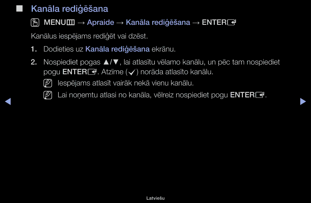Samsung UE40J5100AWXBT, UE32H5030AWXXH, UE50J5100AWXBT, UE40H4200AWXXH, UE40H5030AWXXH, UE48H5030AWXXH manual Kanāla rediģēšana 