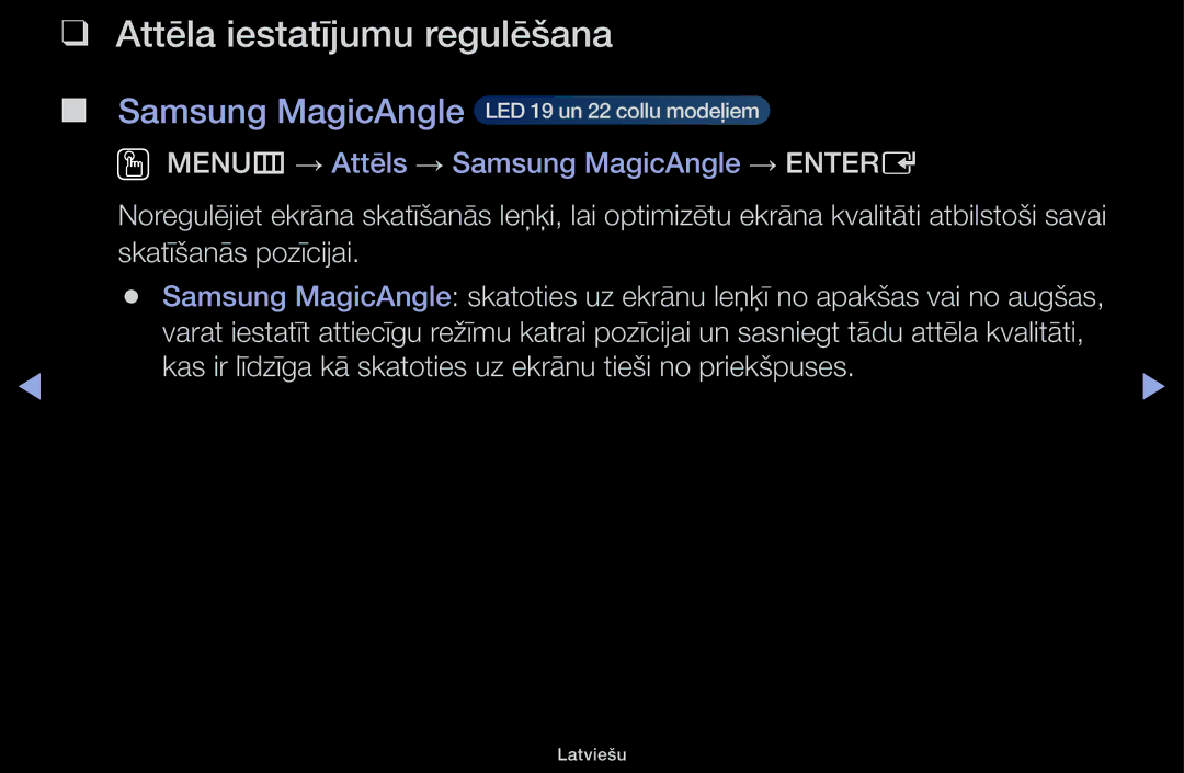 Samsung UE40H5000AKXBT, UE32H5030AWXXH, UE50J5100AWXBT, UE40H4200AWXXH, UE40H5030AWXXH manual Attēla iestatījumu regulēšana 