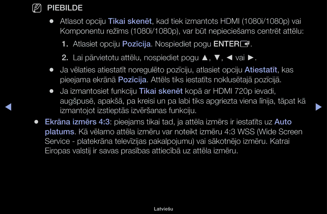 Samsung UE50J5100AWXBT, UE32H5030AWXXH, UE40H4200AWXXH, UE40H5030AWXXH manual Izmantojot izstieptās izvēršanas funkciju 