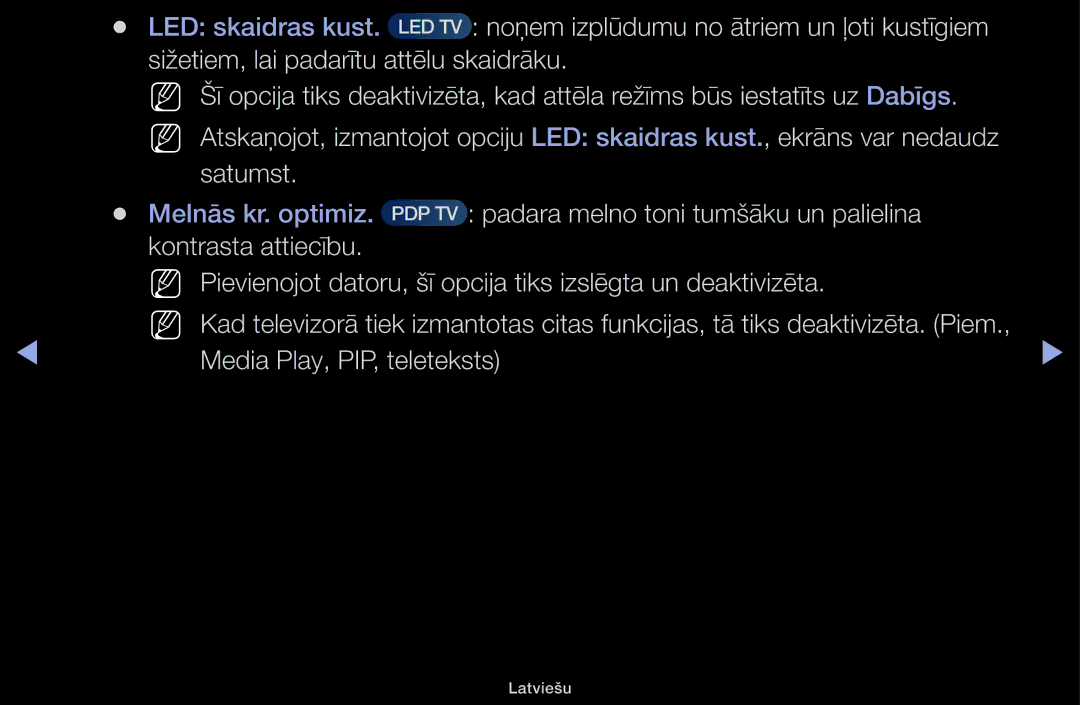 Samsung UE32H5000AWXBT, UE32H5030AWXXH, UE50J5100AWXBT, UE40H4200AWXXH manual Noņem izplūdumu no ātriem un ļoti kustīgiem 