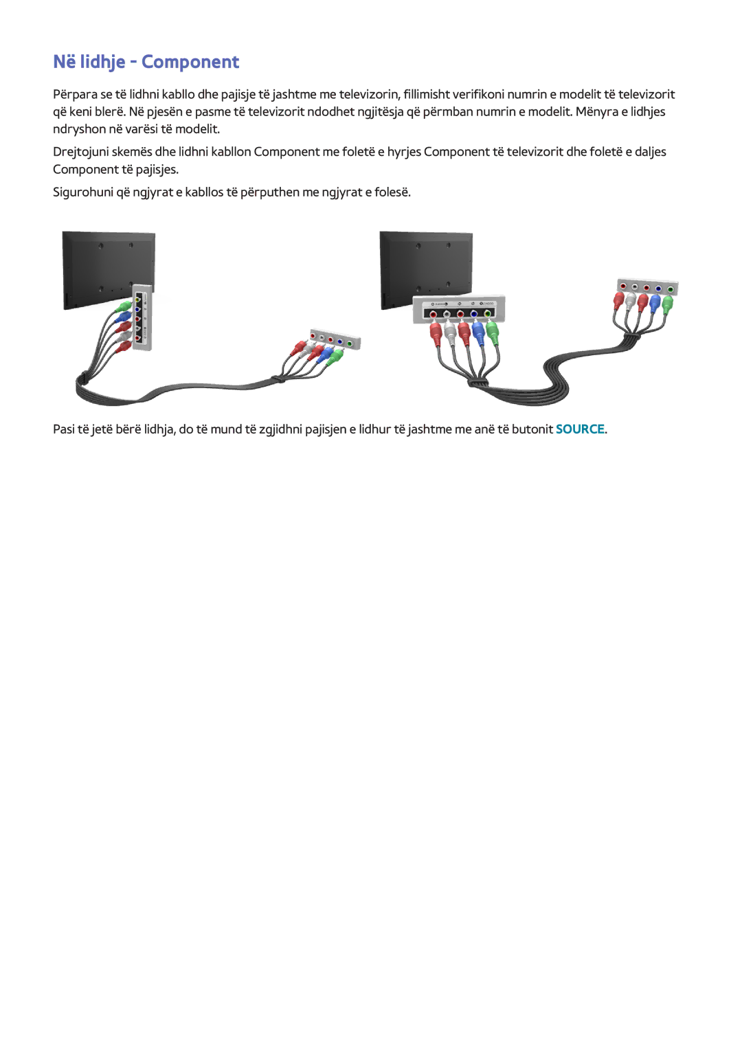 Samsung UE50H5500AWXXH, UE32H6200AWXXH, UE55H6410SSXXH, UE48H6200AWXXH, UE48H6670SLXXH, UE55H6200AWXXH Në lidhje Component 