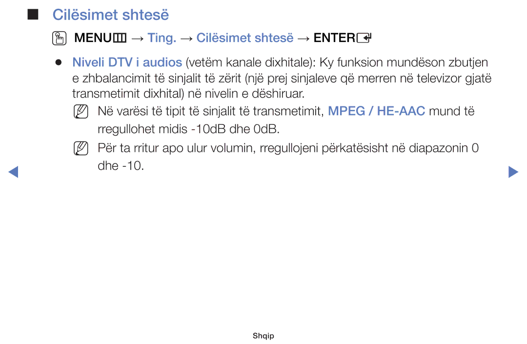 Samsung UE40J5000AWXXH, UE32J4000AWXXH, UE32J5000AWXXH, UE40J5002AKXXH manual OO MENUm → Ting. → Cilësimet shtesë → Entere 