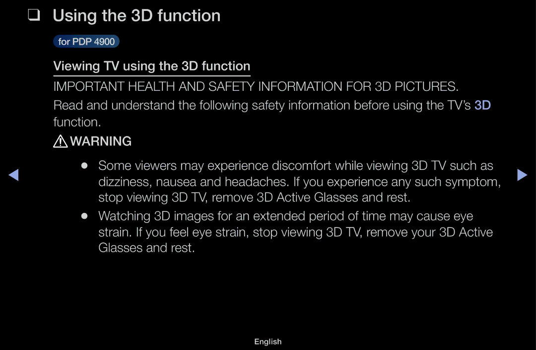 Samsung UE22K5000AWXXN, UE32J4100AWXXH, UE32J5100AWXXH, UE22K5009AKXZG manual Using the 3D function, Glasses and rest 