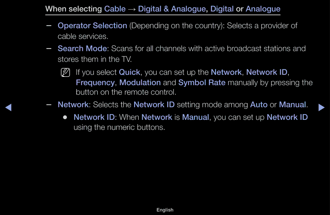 Samsung UE32J4100AWXZF Cable services, Stores them in the TV, Button on the remote control, Using the numeric buttons 