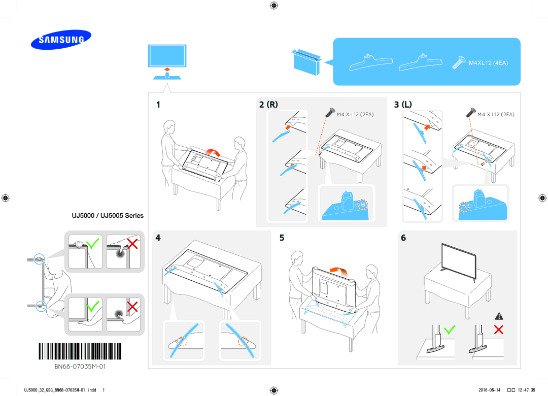 Samsung UE32J5000AKXRU manual UJ5000 / UJ5005 Series 