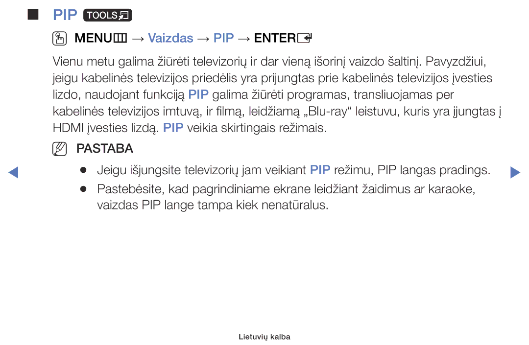 Samsung UE40J5000AWXBT, UE32J5000AWXBT, UE32J4000AWXBT manual PIP t 