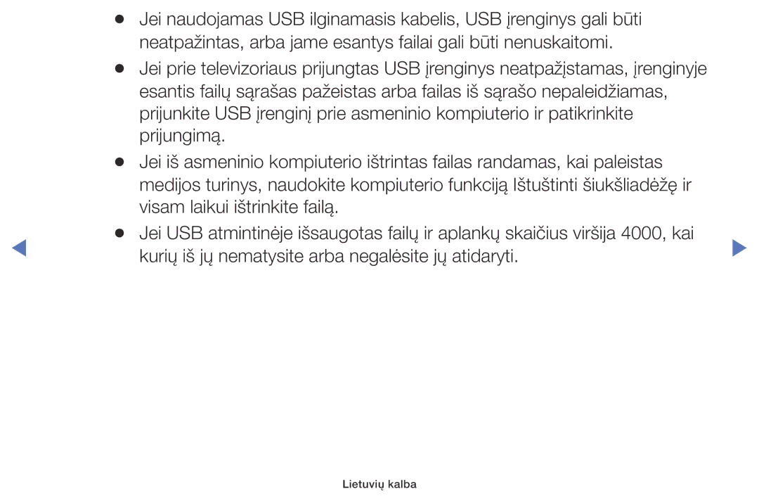 Samsung UE32J4000AWXBT, UE32J5000AWXBT, UE40J5000AWXBT manual Kurių iš jų nematysite arba negalėsite jų atidaryti 