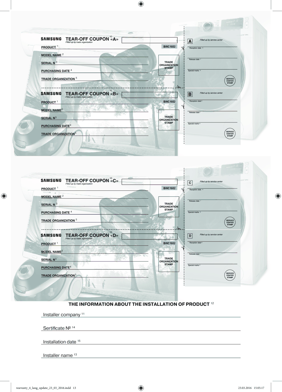 Samsung UE32J5200AKXRU manual Information about the Installation of Product 