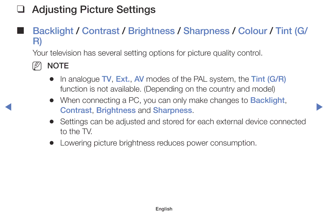 Samsung UE40K5100AWXZF, UE32K4100AWXXH, UE32K5100AWXXH manual Adjusting Picture Settings, Contrast, Brightness and Sharpness 