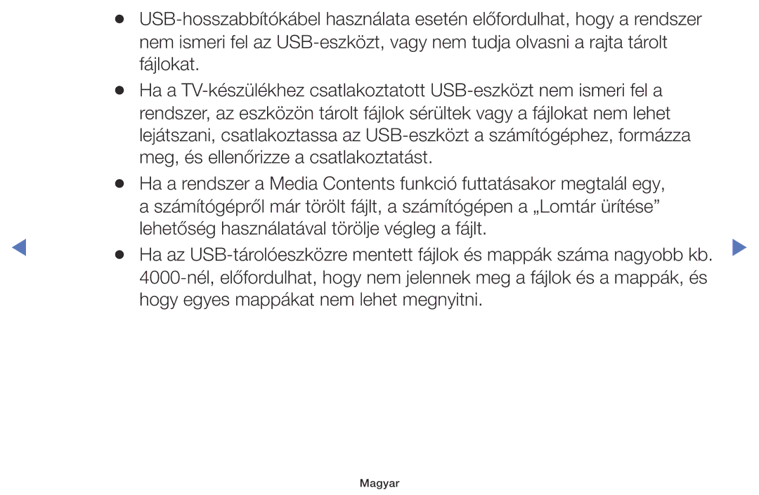 Samsung UE49K5100AWXXH, UE32K4100AWXXH, UE32K5100AWXXH, UE40K5100AWXXH manual Hogy egyes mappákat nem lehet megnyitni 