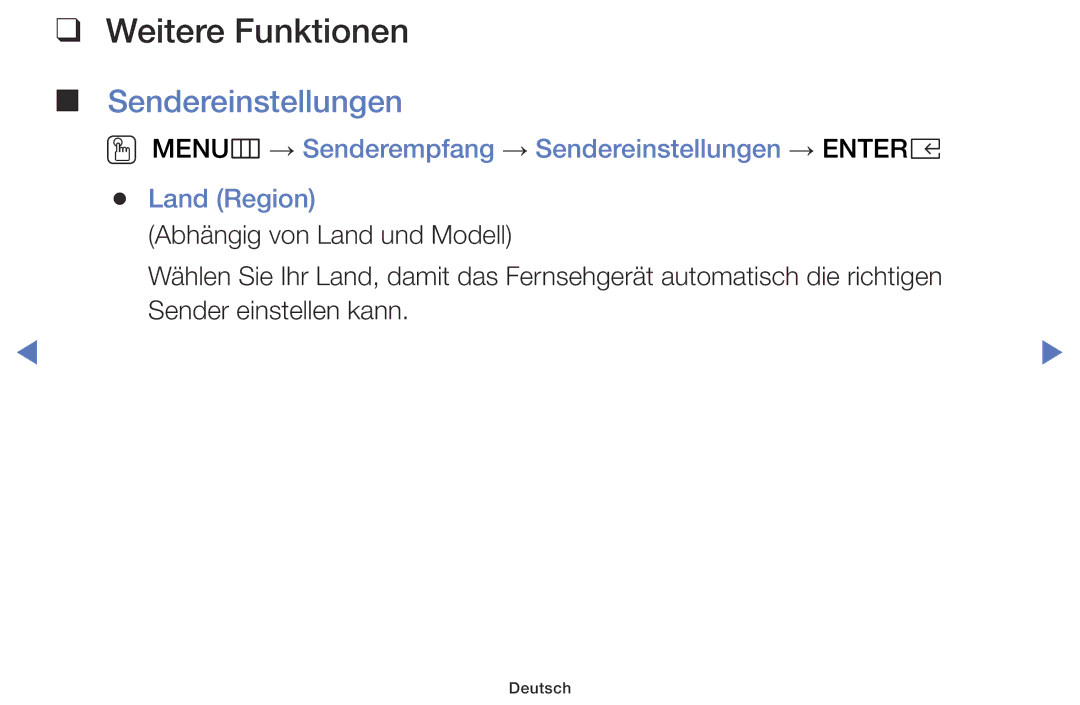 Samsung UE32K4100AWXXH, UE32K4109AWXZG, UE32K5179SSXZG, UE49K5179SSXZG manual Weitere Funktionen, Sendereinstellungen 