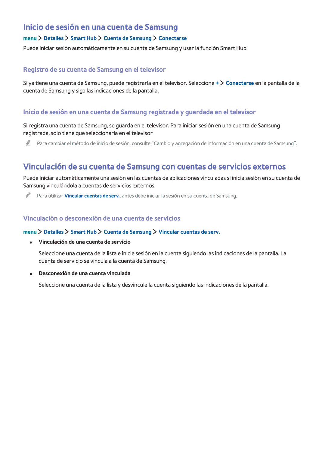 Samsung UE40LS001AUXXC manual Inicio de sesión en una cuenta de Samsung, Registro de su cuenta de Samsung en el televisor 