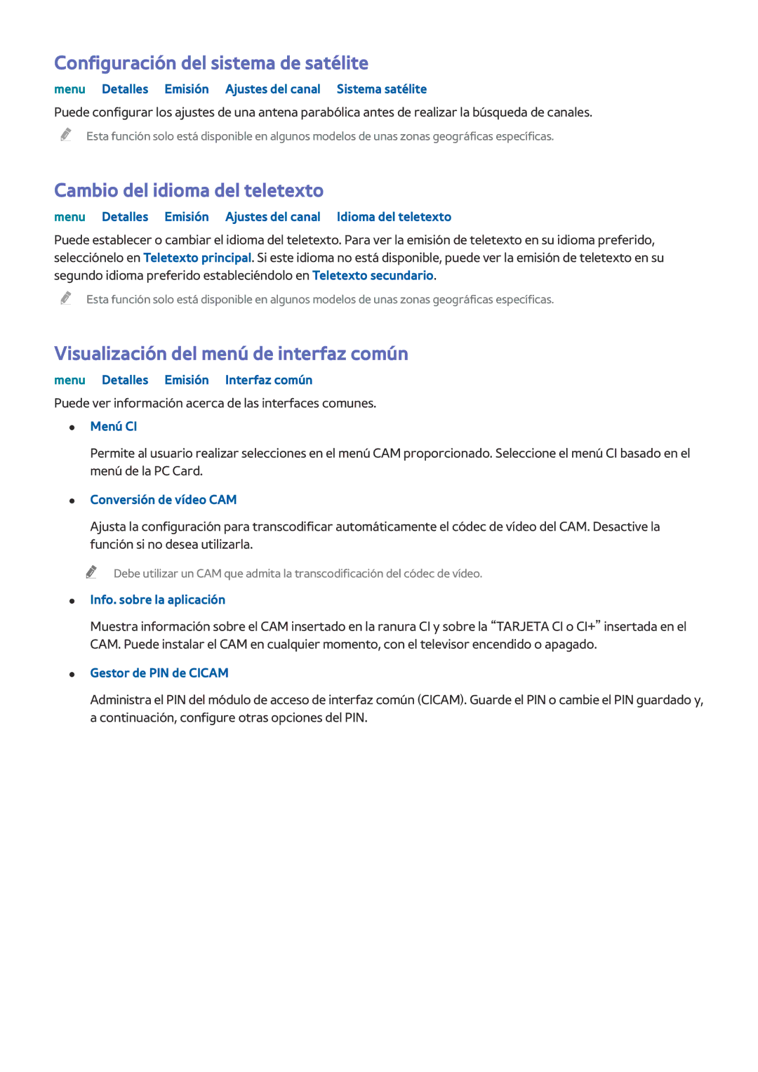 Samsung UE32LS001FUXXC, UE32LS001CUXXC manual Configuración del sistema de satélite, Cambio del idioma del teletexto 