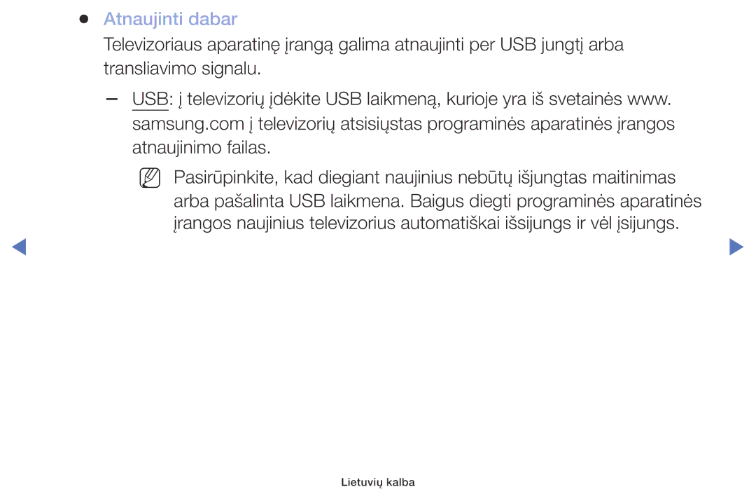 Samsung UE32M4002AKXXH manual Atnaujinti dabar 