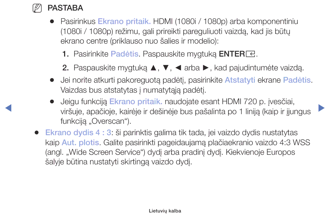 Samsung UE32M4002AKXXH manual NN Pastaba 